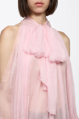 Baby pink chiffon shirt