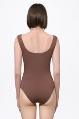 Brown Bodysuit with Bra corset