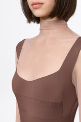 Brown Bodysuit with Bra corset